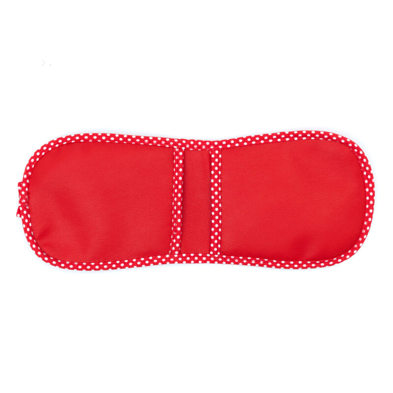 funda castañuelas redonda roja
